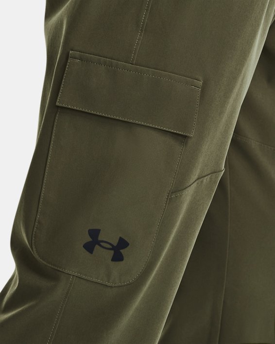 Men's UA Stretch Woven Cargo Pants, Green, pdpMainDesktop image number 3